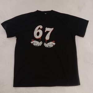 Black Graphic '67' Crewneck T-Shirt